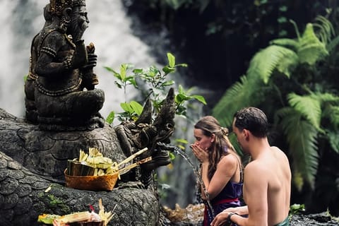 Taman Beji Griya Waterfall Holy Bath Ceremony