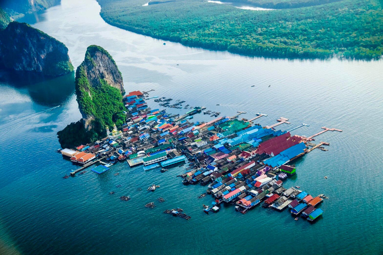 Phuket : Excursion d&#039;une journée en hors-bord dans les îles James Bond et Khai