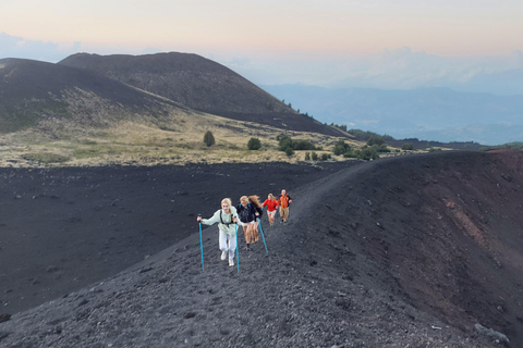 From Catania: Etna Trekking & Wine Tasting Tour with Pickup