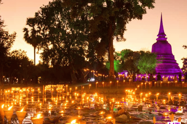 Bangkok: Sukhothai Loy Krathong Magic Day & Night Festival Bangkok: MBK Meeting Point in English