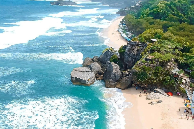 Yogyakarta : visite d'une journée à Mangunan, Pindul et les plages