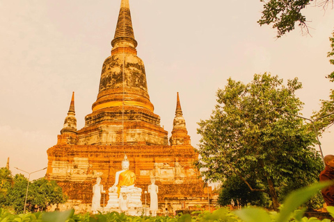 Bangkok: Ayutthaya Temples Day Trip with Sunset Cruise