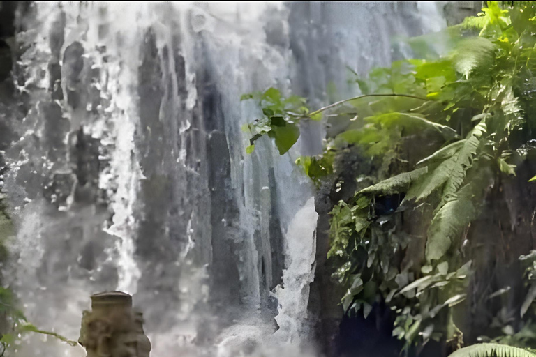 Ritual Melukat en la cascada de Taman Beji Griya