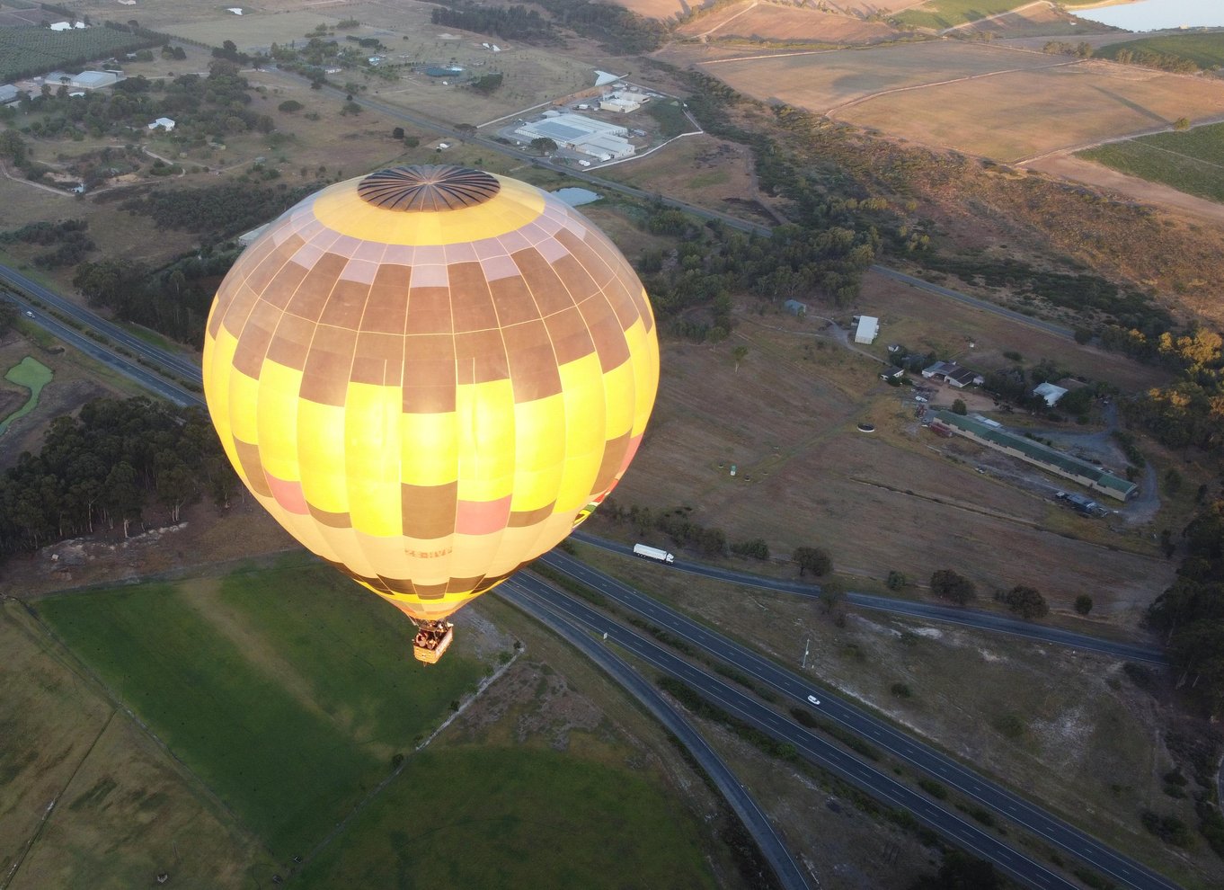 Varmluftsballon og Cape Wine-områder Privat guidet tur