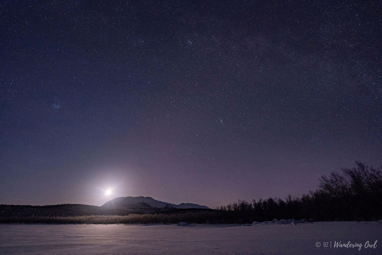 Night Star Walk on Snowshoes in the Finnish Wilderness