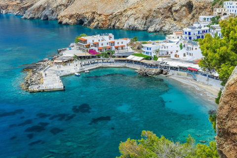 Crète : Excursion d&#039;une journée à Glyka Nera, Loutro et SfakiaSfakia Loutro plage des eaux douces