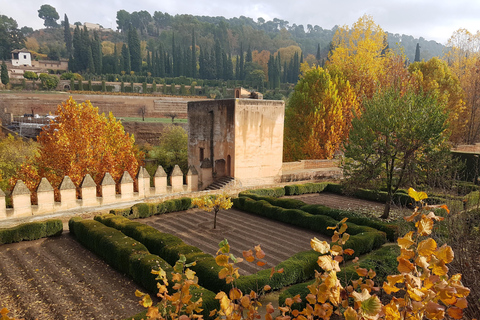 Alhambra: szybkie zwiedzanie ogrodów Generalife i AlcazabyAlhambra: ogrody Generalife i Alcazaba w trybie przyspieszonym
