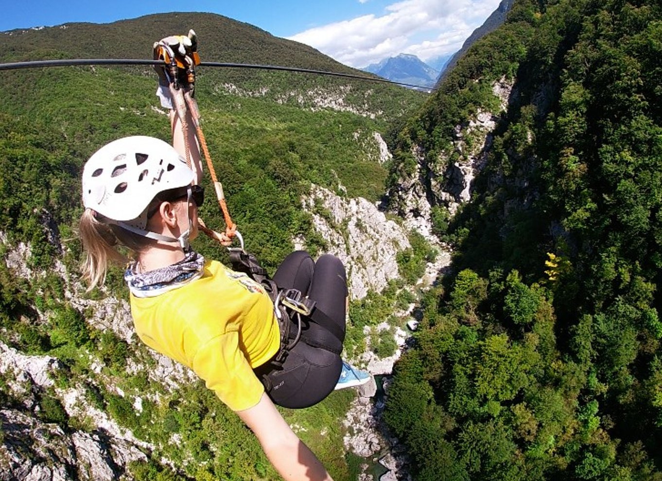 Bovec: Canyon Učja - den længste ziplinepark i Europa