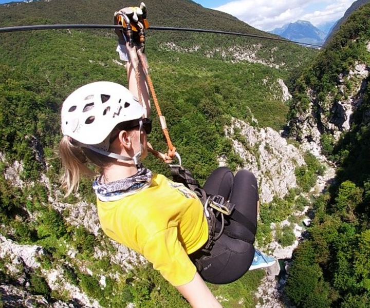 Bovec: Kanion Učja — najdłuższy park tyrolki w Europie