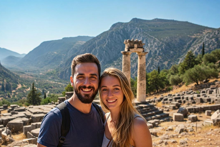 From Athens: Customizable Private Full-Day Trip to Delphi Seaside Tour: Delphi & Galaxidi