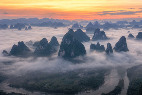 Guilin/Yangshuo: Xianggong Hill Tour & Intercity Transfer Yangshuo Round Trip: Xianggong Hill Tour