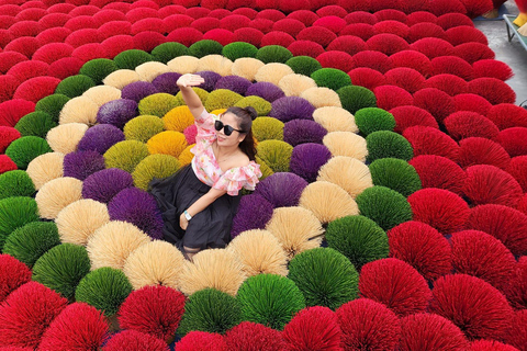 Hanoi: Incense Village, Conical Hat, Lacquer Art-SMALL GROUP PRIVATE Half Day- Incense Village- Hat Village- Train Street