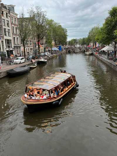 Amsterdam: Wycieczka łodzią po kanałach z barem na pokładzie