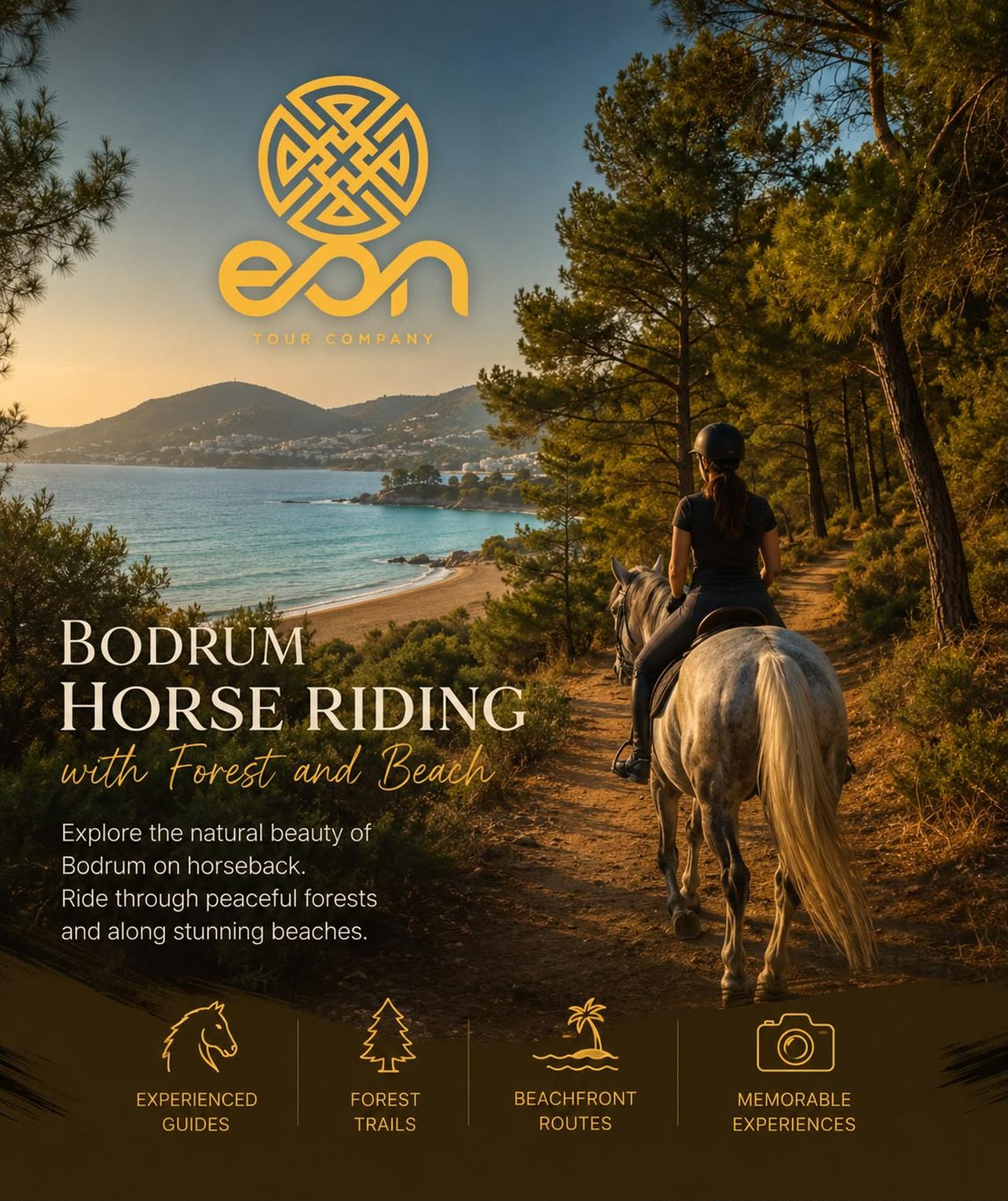 Bodrum: Reitausflug mit Wald und Strand