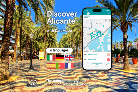 Alicante: Private Guided Tour with Your Mobile Phone Alicante: The Code of St. Barbara and the Mine of 1709 with Kit and Live Guide