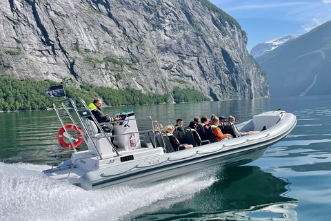 From Hellesylt: Experience Fjordsafari Geirangerfjord on RIB