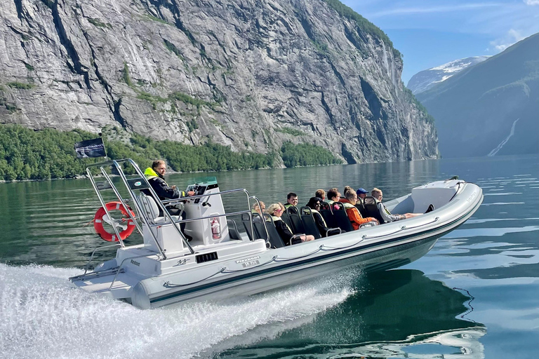 From Hellesylt: Experience Fjordsafari Geirangerfjord on RIB
