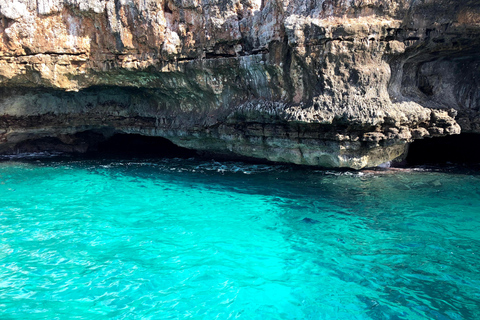 From Leuca: Adriatic Boat Tour with Ionian Caves & Swimming Leuca: tour Adriatic + Ionian caves 3 h ( low season)