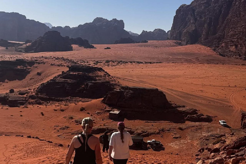 overnight: sleep under the stars in the cave in Wadi Rum Protected Area Caml tour