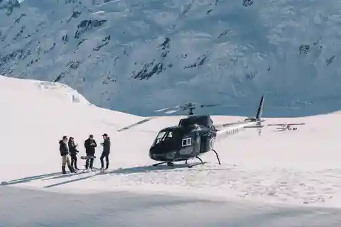 Franz Josef: Helicóptero - Piquenique entre os picos