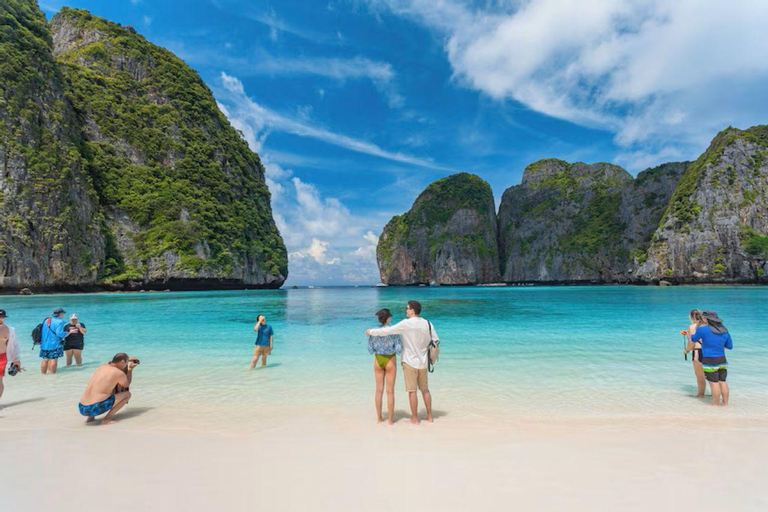 From Phi Phi: Morning/Afternoon Phi Phi Island Longtail Boat Half-Day Morning Phi Phi Island by Longtail Boat