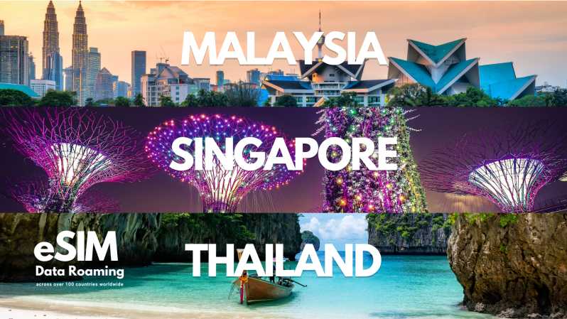 Сингапур, Таиланд и Малайзия: 30-дневный eSIM для мобильных данных