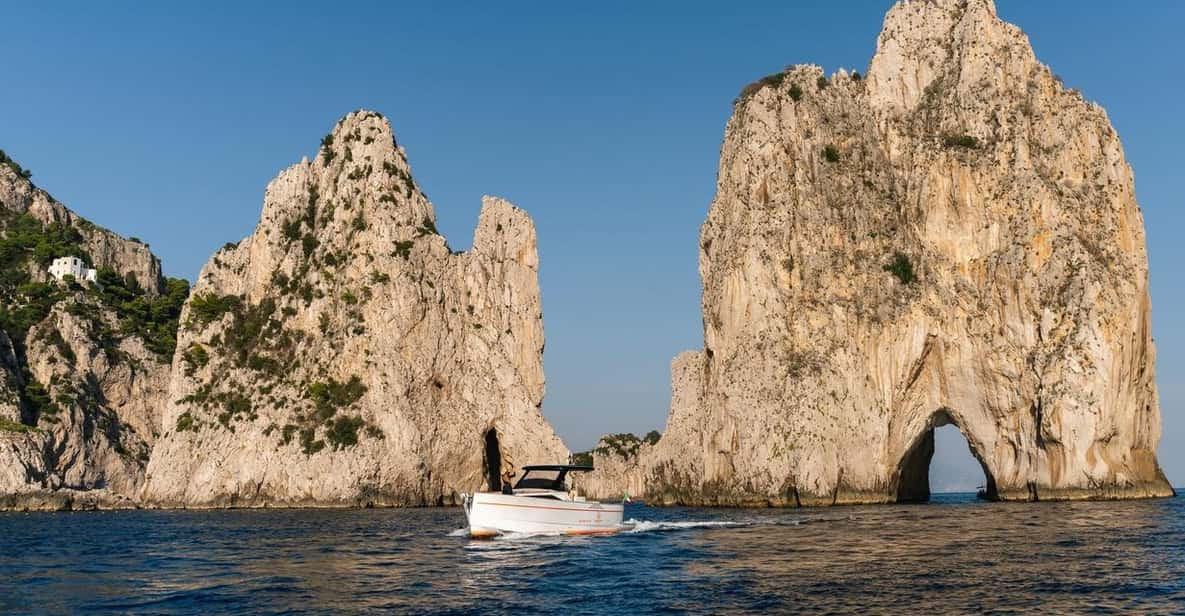 Positano Boat Tour of Capri with Drinks and Snacks GetYourGuide