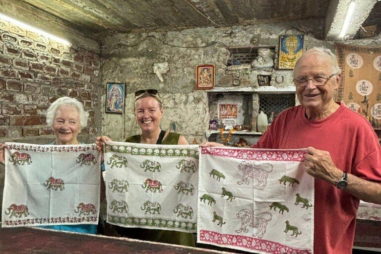 Jaipur Shopping Tour with Blue Pottery &Block Print Workshop Private Tour: Car + Guide