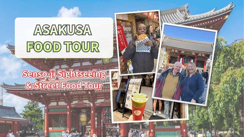 Asakusa: Senso-ji Sightseeing & Street Food Tour with Photos