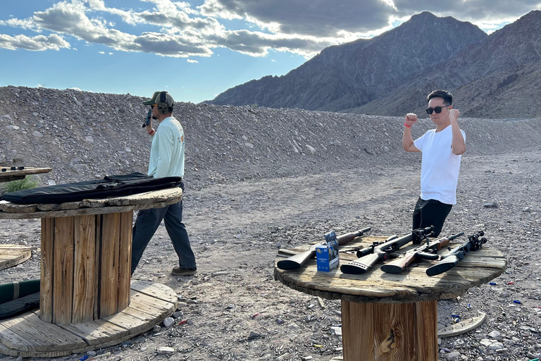 Las Vegas: Outdoor Shooting, Hoover Dam, and Mountain Trip Full-Auto Explosive Experience - 5 Gun Package