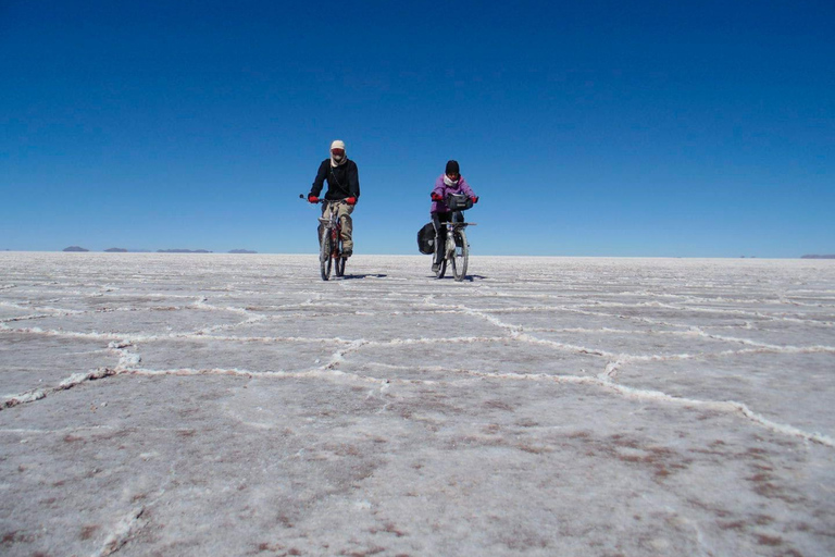 Uyuni Salt Flat Bike Ride: Lunch, Sunset, Wine Toast