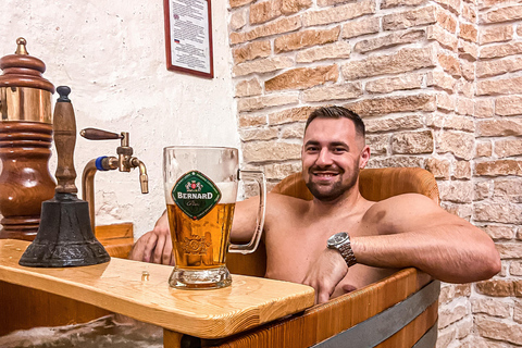 Prague: Caroline Bernard Beer Spa with Beer & Massage option Beer Spa and Unlimited Beer and Massage