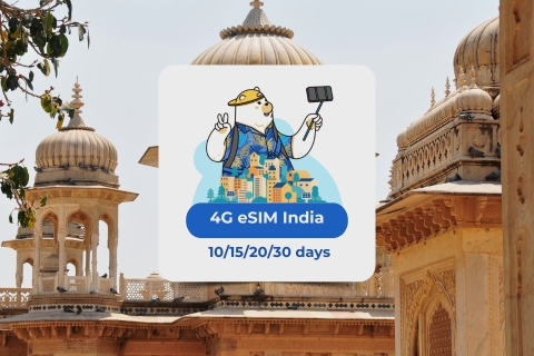 India: eSIM Mobile Data Plan - 10/15/20/30 days eSIM India: 20 GB / 15 days