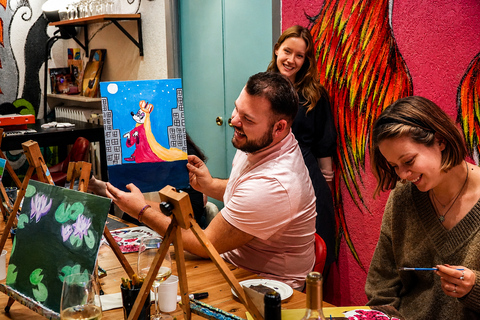 Rome: Afternoon Paint and Sip Experience in Piazza Navona