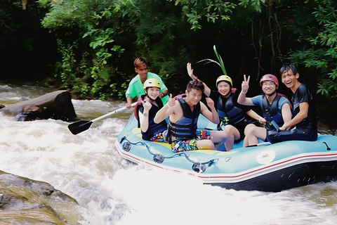 Phuket - Rafting Bambu- och vattenrafting med elefantbad