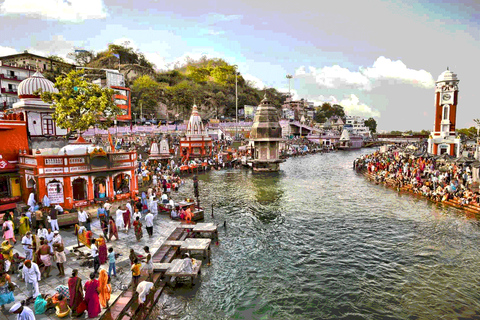 Depuis Delhi : Excursion privée d'une journée à Haridwar et Rishikesh