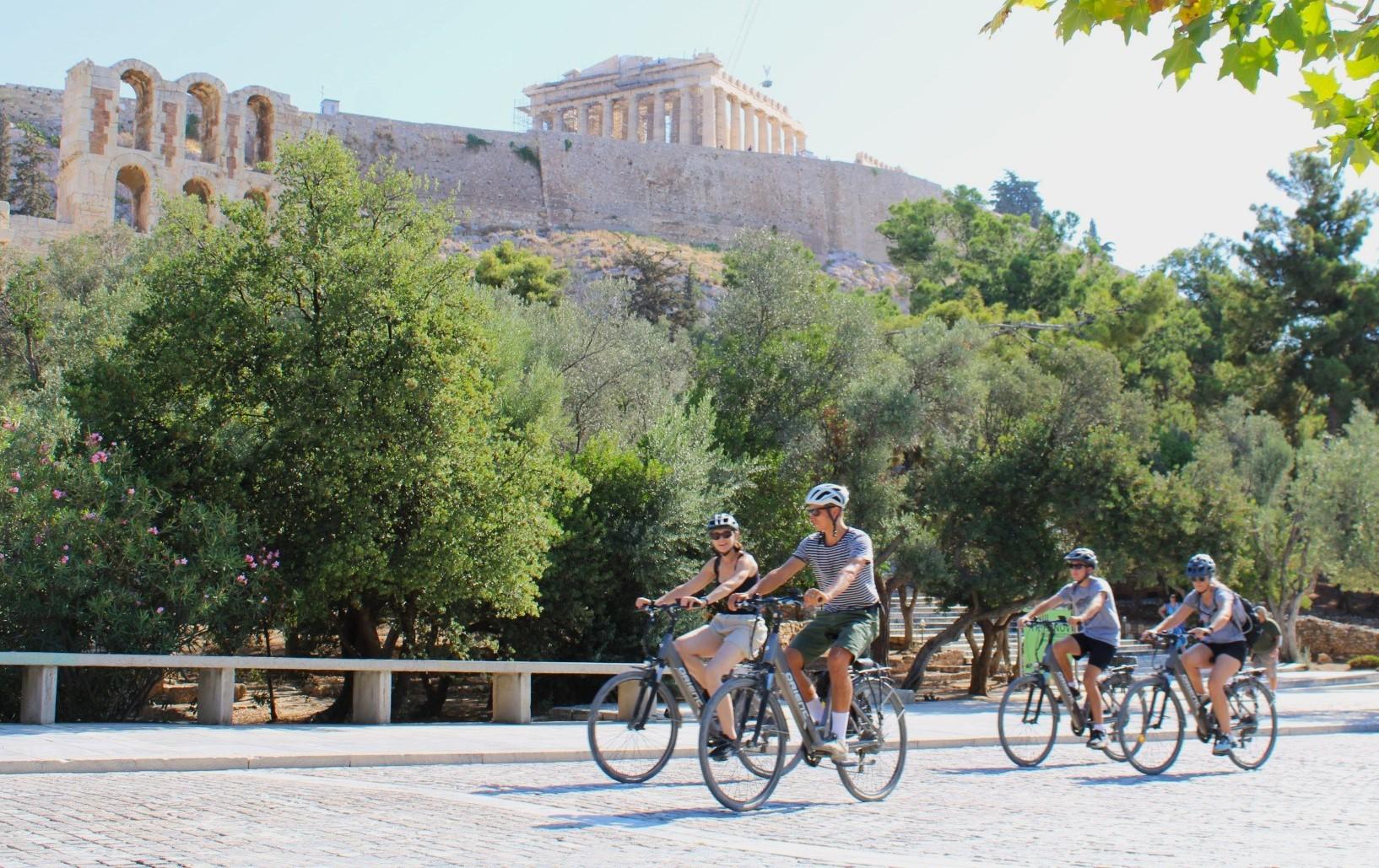Athen: Elektrofahrrad-Tour mit Akropolis-Besuch