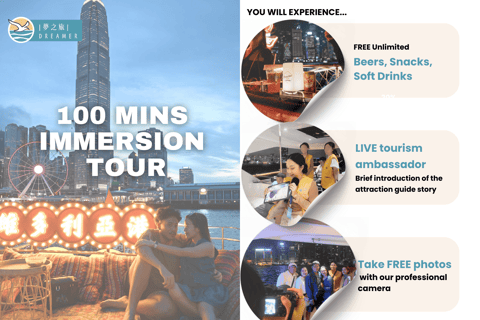 Hong Kong: 100-Mins Victoria Harbour Yacht Tour & Drinks 100 mins Immersion Cruise Symphony of Lights (Tsim Sha Tsui)