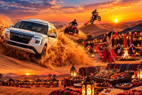 From Dubai: Lahbab desert dinner combo tour with guide