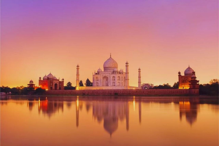 From Delhi: Taj Mahal Sunrise & Agra Fort Tour Skip The Line Delhi: Taj Mahal Sunrise & Agra Fort Tour with Car & Guide