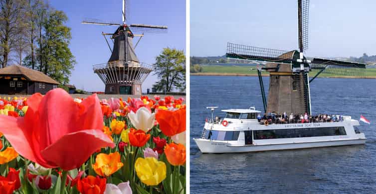 Amsterdam: Tour to Keukenhof Gardens with Windmill Cruise