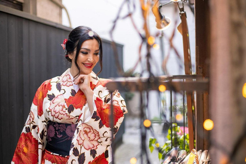 Kimono Photoshoot and Tea House Experience in Kagurazaka