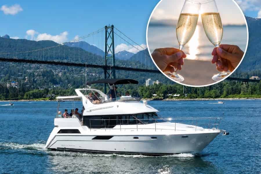 Vancouver: Yachtfahrt nur für Erwachsene mit Prosecco und Snacks. Foto: GetYourGuide Vancouver: Yachtfahrt nur für Erwachsene mit Prosecco und Snacks. Foto: GetYourGuide