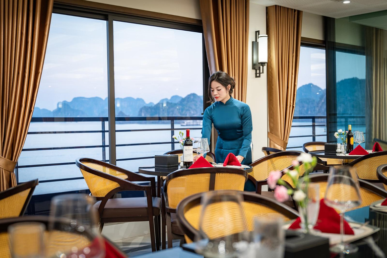 Ha Long Bay: Luxury Overnight Cruise 2D1N or 3D2N Ha Long Bay 3D2N & Shared Car Transfer