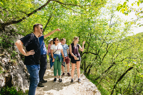 Ze Splitu lub Trogiru: Wycieczka nad Jeziora Plitwickie z biletami wstępuJeziora Plitwickie: wycieczka grupowa ze Splitu