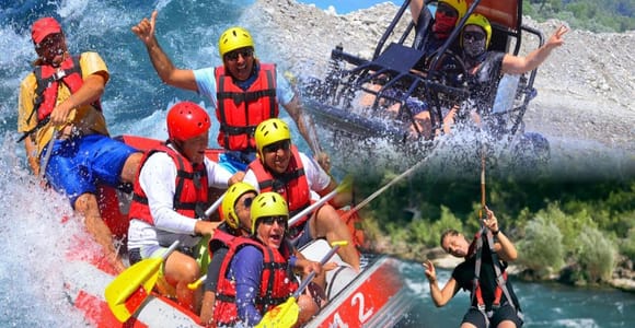 From Alanya, Side & Antalya: Koprulu Canyon Adventure Combo