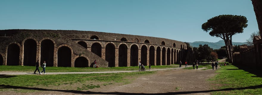 Visite de Pompéi et de l'amphithéâtre en groupe avec un archéologue