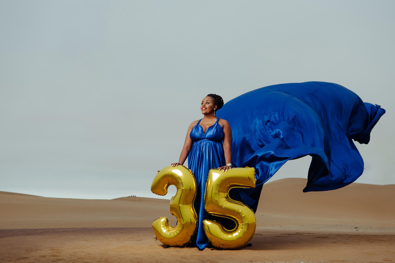 Swakopmund: Flying Dress Photoshoot Adventure in Swakopmund