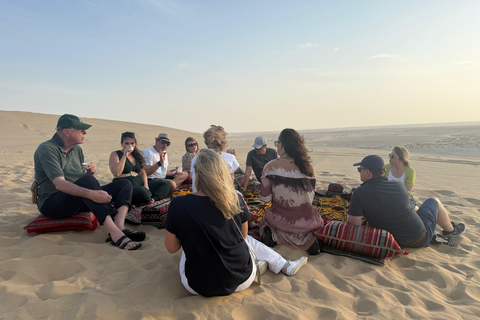 Doha: inland sea Tour With Dune Bashing &Sandboarding fun Doha: safari , camel ride, sandboarding hotel pickup