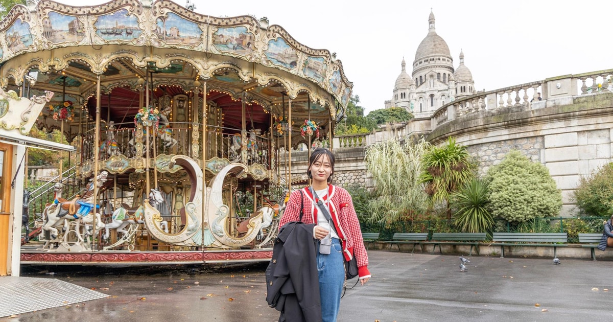 Sesión de fotos de la zona de Montmartre Sacre Coeur por un fotógrafo